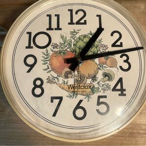 Vintage Westclox Electric Wall Clock Spice Of Life Vegi-Thyme USA Rare Works!